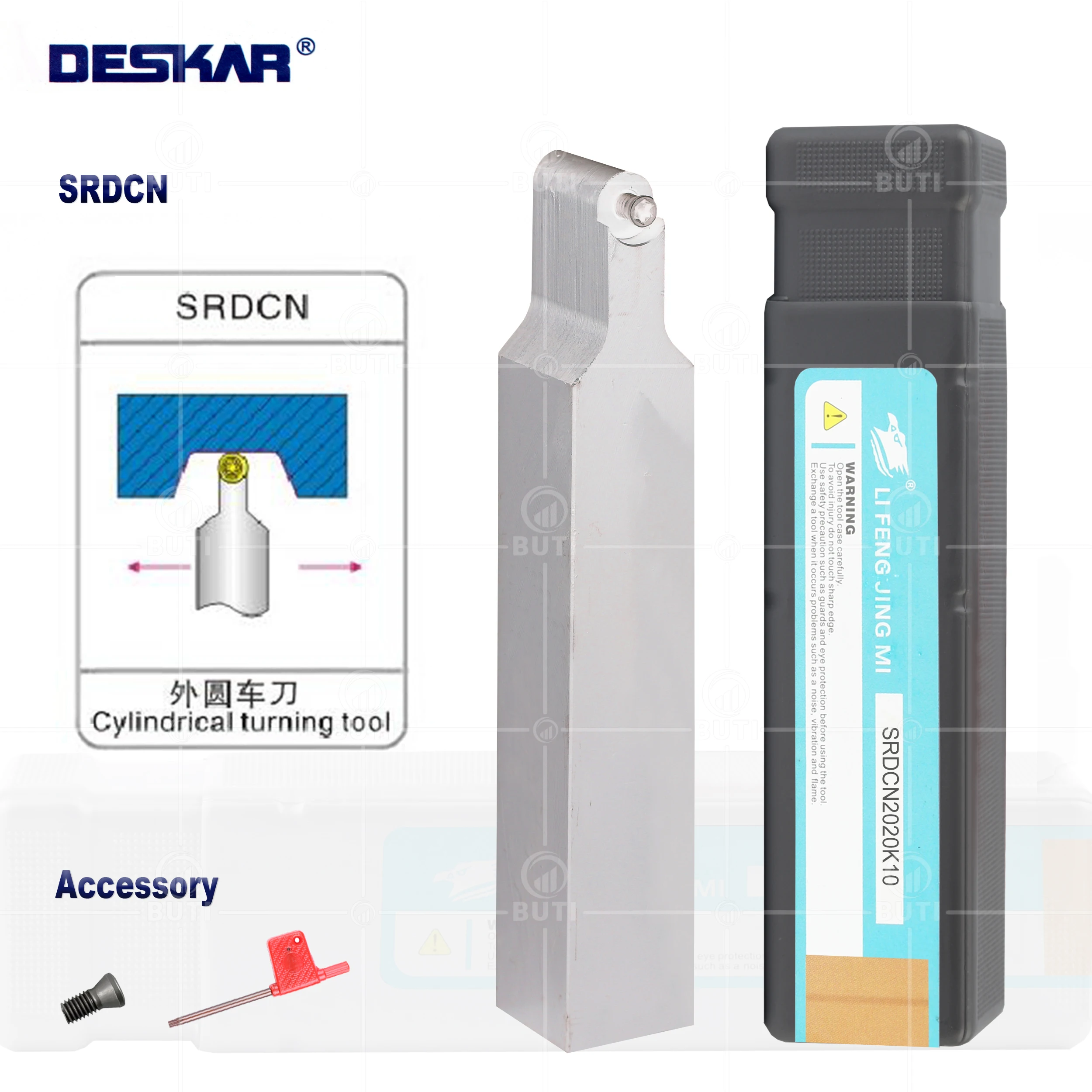 

DESKAR 100% Original SRDCN1616/2020/2525 CNC Lathe Cutter External Turning Tools White Tool Holders For RCMT RPMT Round Inserts