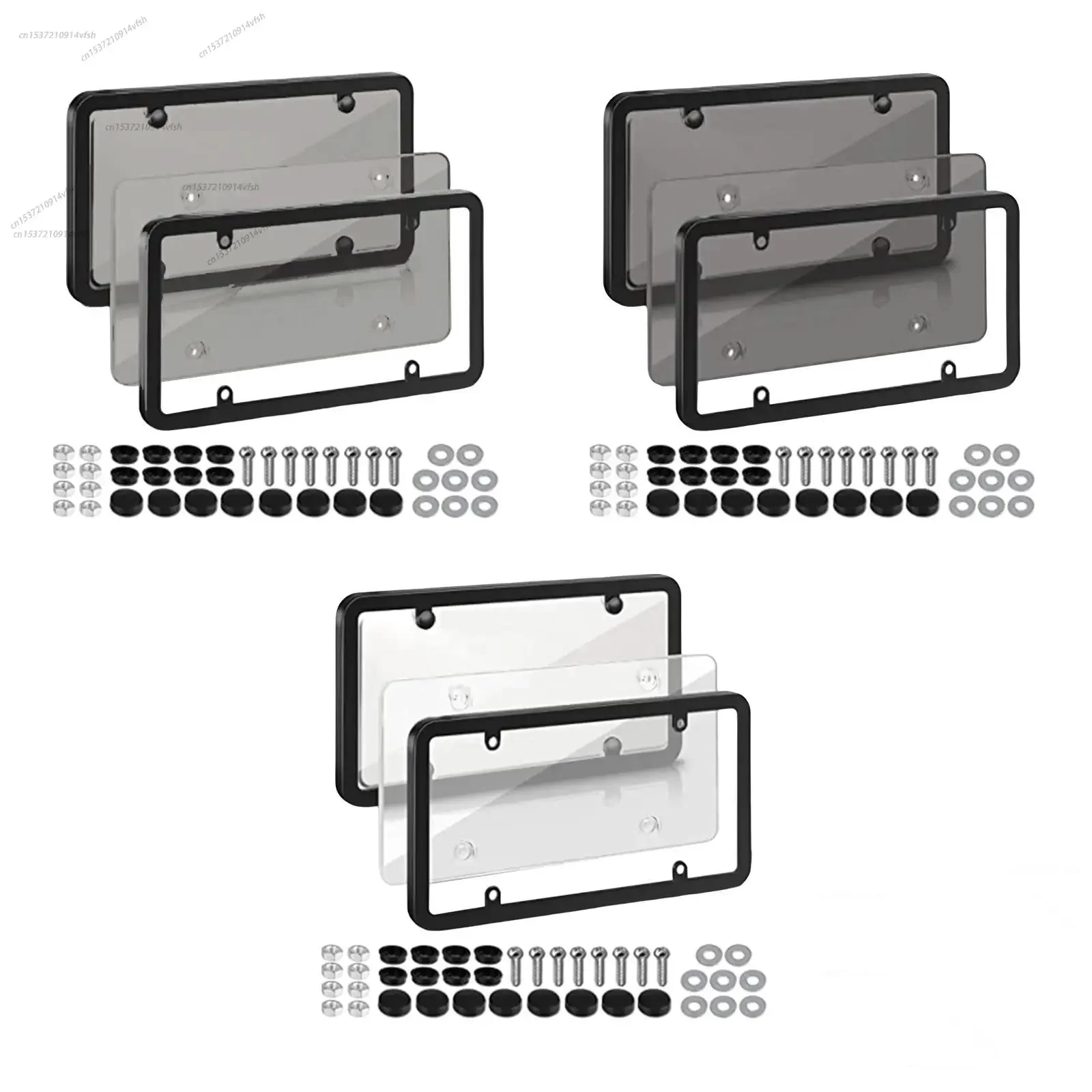 Universal American License Plate Frame with Screws Number Plate Car Plate Frame 6Inchx12inch for Truck Vehicles Auto