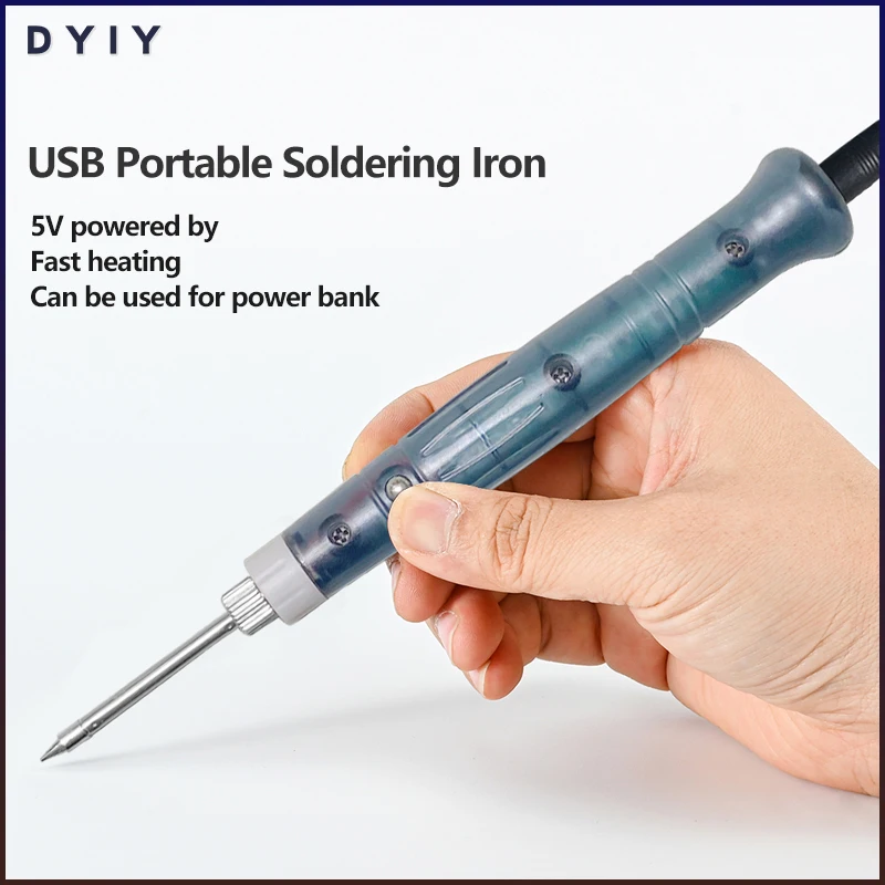 5V Portable USB Soldering Iron Professional Electric Heating Tools Rework With Indicator Light Handle Welding Gun Repair Tools 8w usb soldering iron mini portable professional pen soldering iron station tip indicator powered kit tools with fast heating