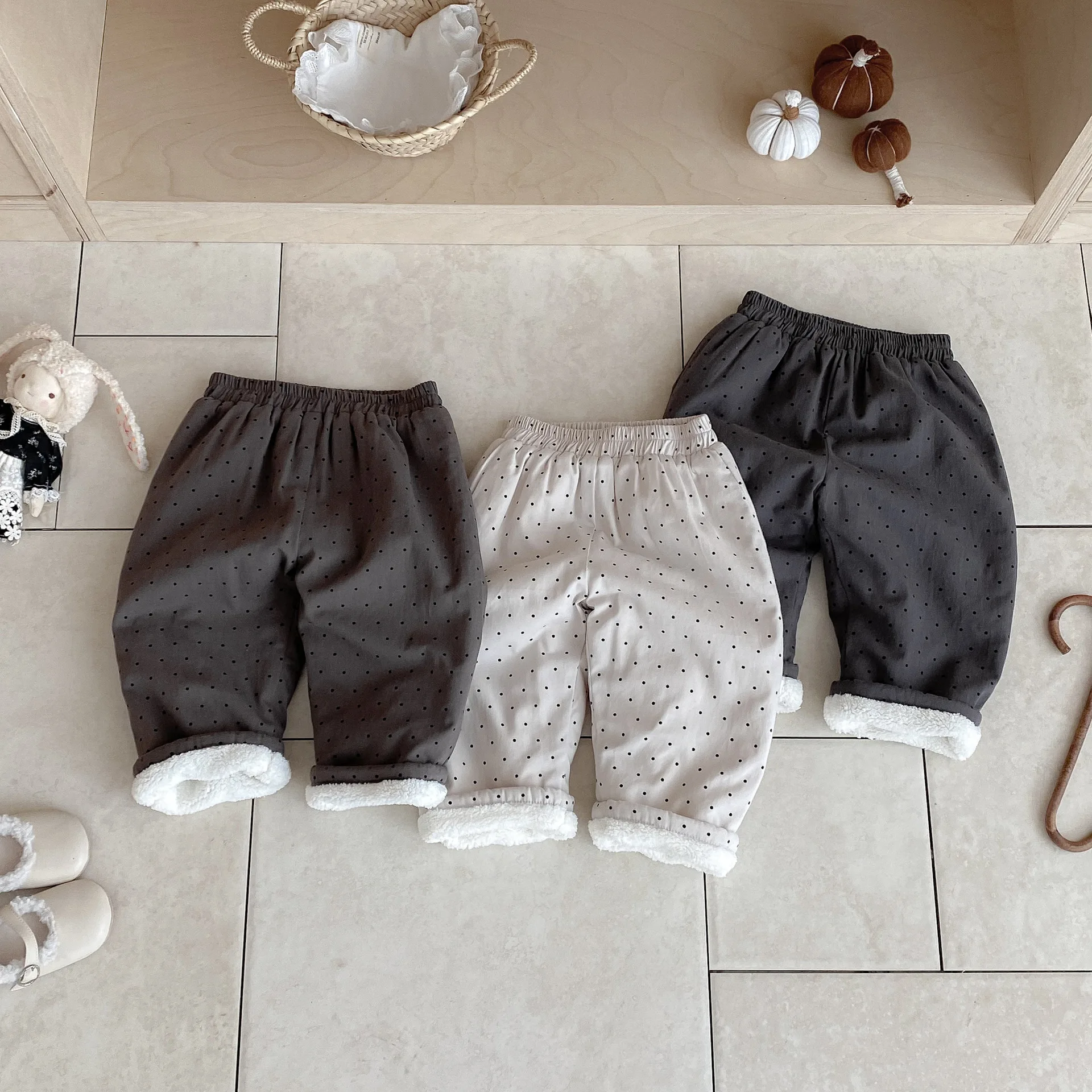 Boys Warm Winter Pants with Fur Lining