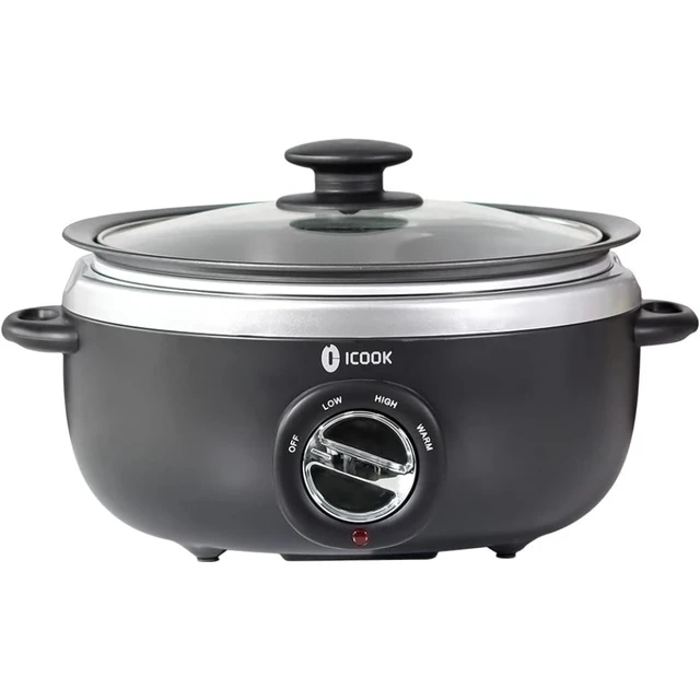 Best Quality Slow Cooker 10 Quart Metal Searing Pot Tempered Glass Lid,  Superb