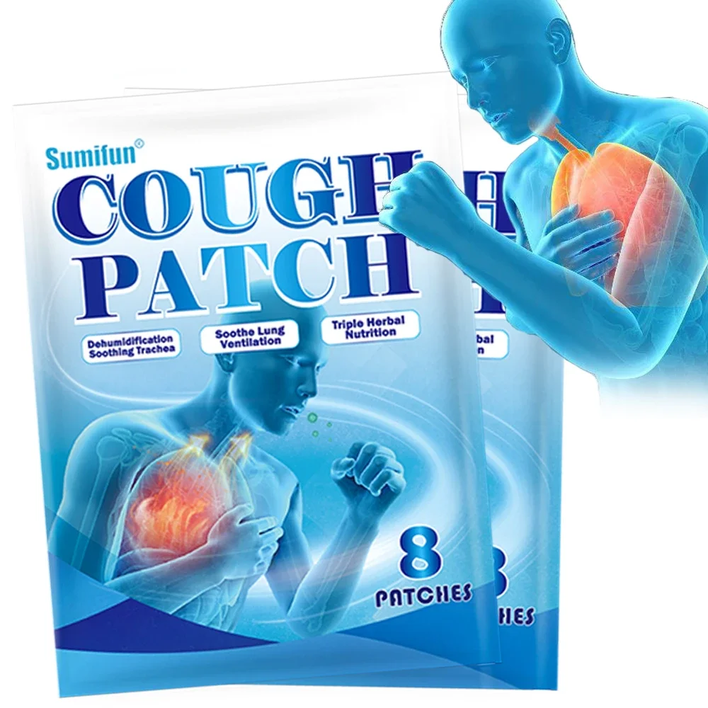 

Sumifun 8pcs Herbal Respiratory Anti-cough Patch Plaster Cough Sticker Medicine Herbs Wetness Patch to Relieve Cough Asthma