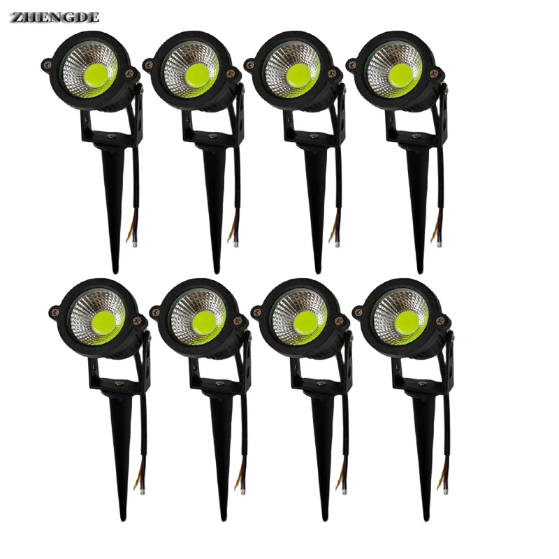 8PCS Garden Decorative Lighting LED Spotlight 5W Outdoor Waterproof Lawn Light Garden LED Tree Spotlight AC110V 220V DC12V w3001 w3002 dc12v 24v ac110v 220v led digital thermostat temperature controller thermoregulator heating cooling control