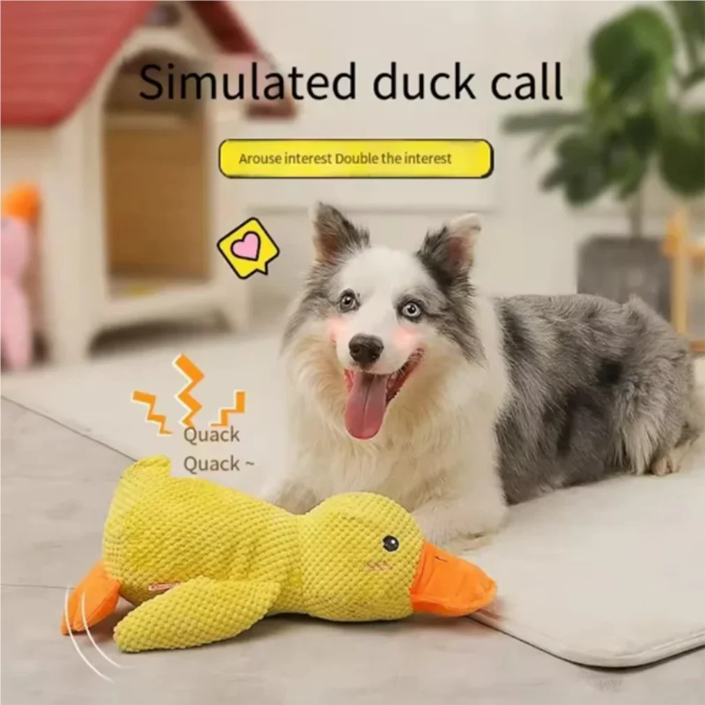 Giocattolo per cani Stomping Duck Morso Resistente Rettifica Pulizia dei denti Cane di grandi dimensioni Intrattenimento interattivo Cucciolo Noia Giocattolo di peluche per animali domestici - immagine 2