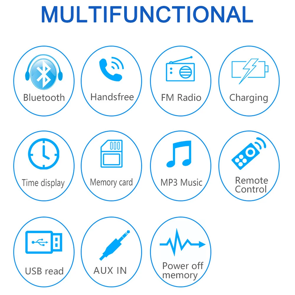 1Din USB SD AUX-IN 제어 자동차 액세서리, 자동 FM 스테레오 오디오 라디오, 자동차 MP3 플레이어, 블루투스