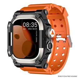 Luxury Zinc Alloy Case with Sport Strap - Ultra 3 2 1 49mm (Titanium Orange)