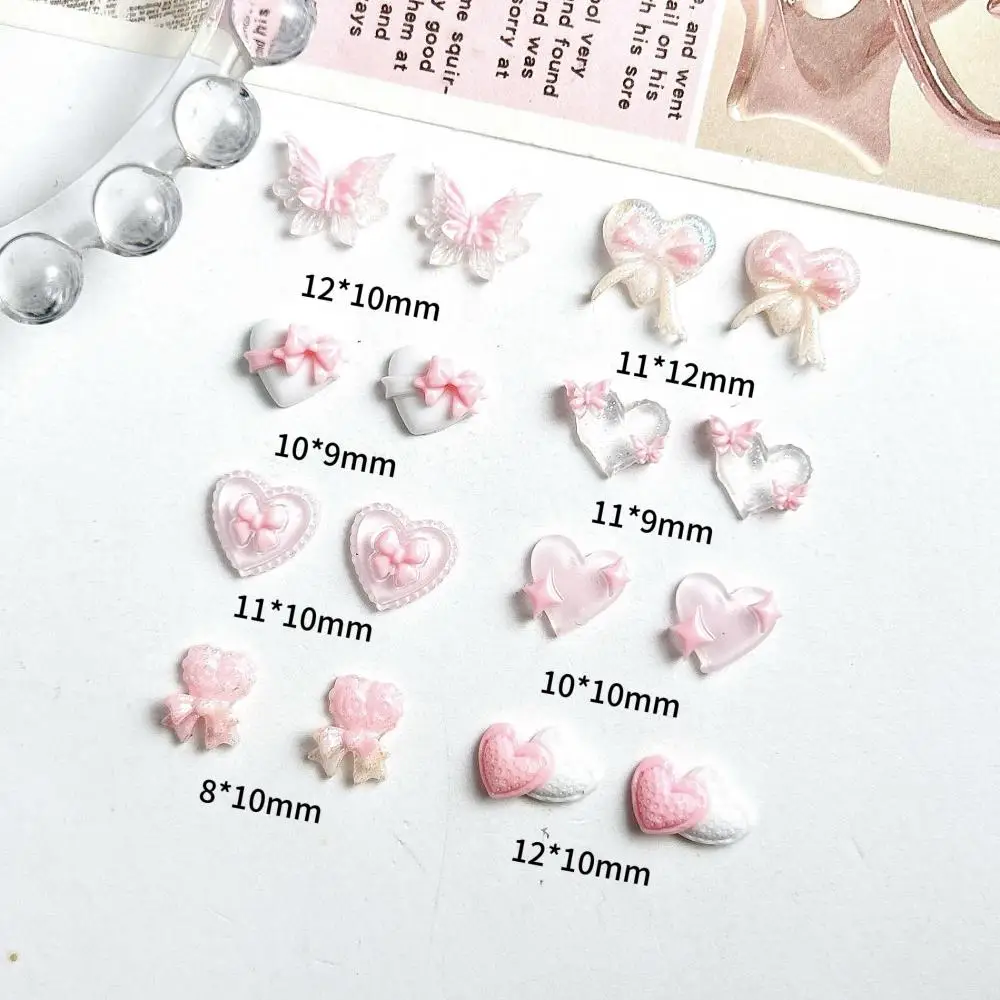Pink Resin Nail Charms 3