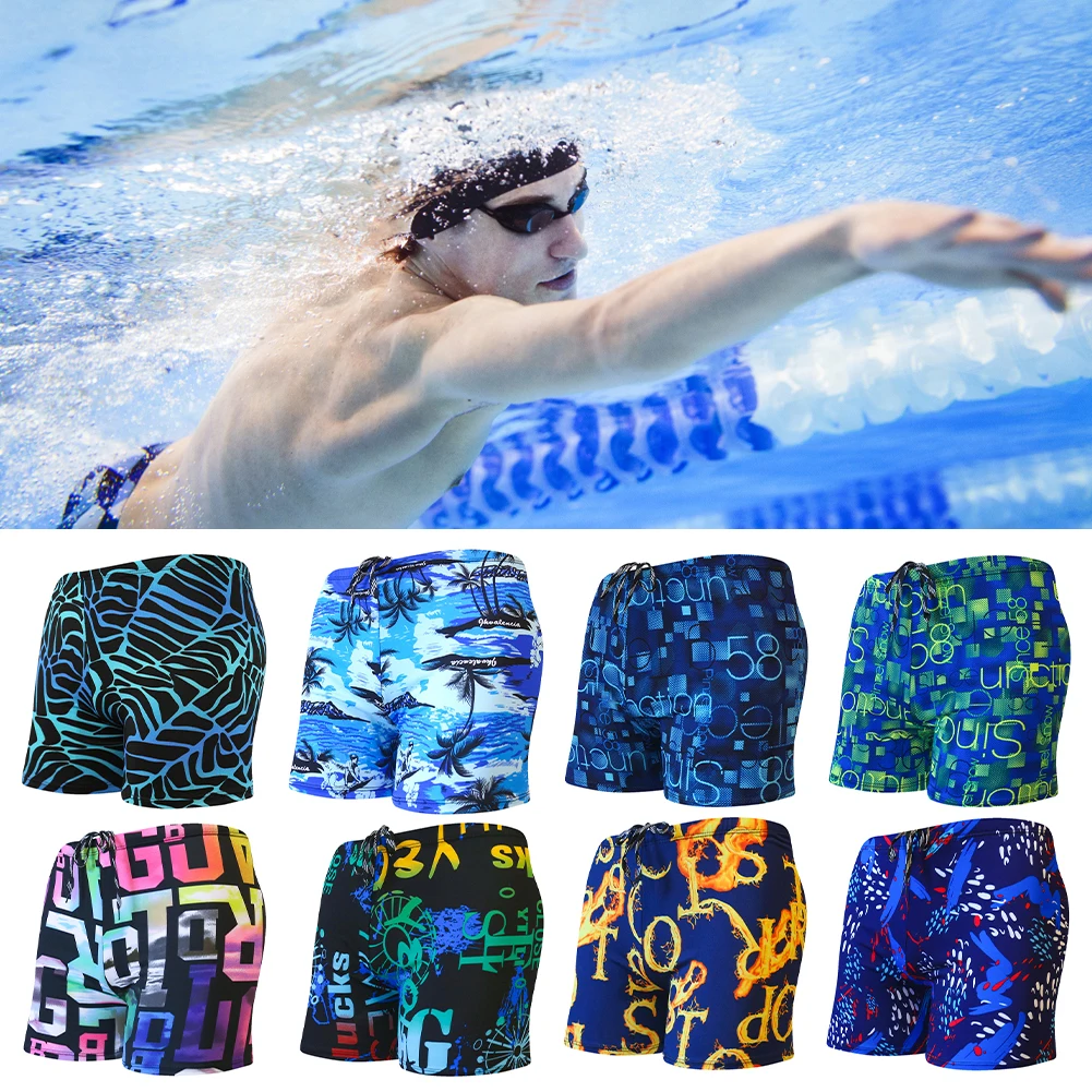 Boy Swimming Trunks Cartoon Printed Bathing Big Children Swim Shorts Summer Teenagers Beach Swimwear Short Pants 1Pc