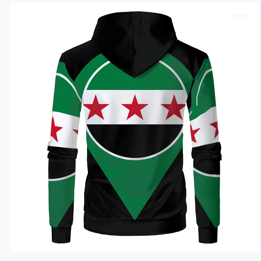Syria Flag Sports Mens Sweatshirt Fashion Casual Geometric Pattern Hoodie Print Streetwear Large Size Unisex Pullover Men Gift 3