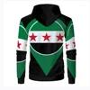 Syria Flag Sports Mens Sweatshirt Fashion Casual Geometric Pattern Hoodie Print Streetwear Large Size Unisex Pullover Men Gift 3