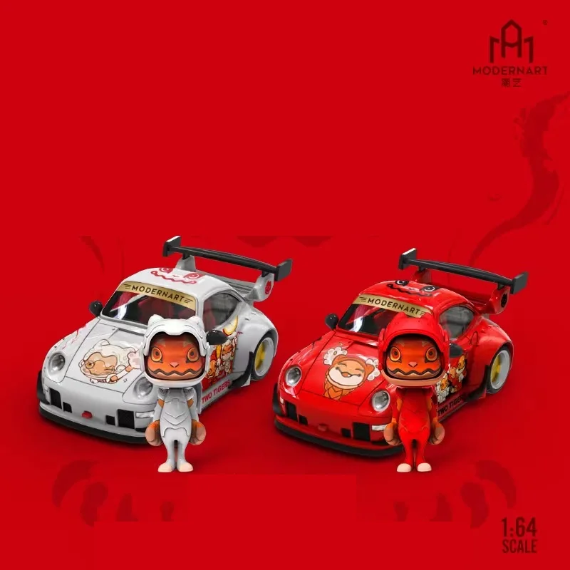 

ModernArt 1:64 Timemicro Q version Two Tigers Limited Edition Alloy Simulation Model Car