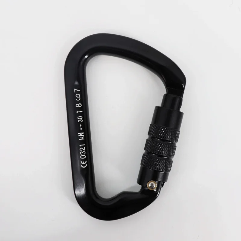 Climbing Carabiner Climbing Buckle Rock Climbing Mountain Landing 30kN High Altitude Operation Equipment Outdoor Aluminum Alloy Safety Hook