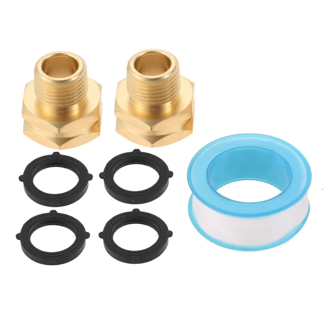 2Kits Szilárd Sárgaréz Kerti Tömlőszerelvények Csatlakozók 3/4 "Ght Nőstény 1/2" Npt Férfi Nagy Teherbírású Adapter Csaptelep Vezető Csatlakozója - Image 3