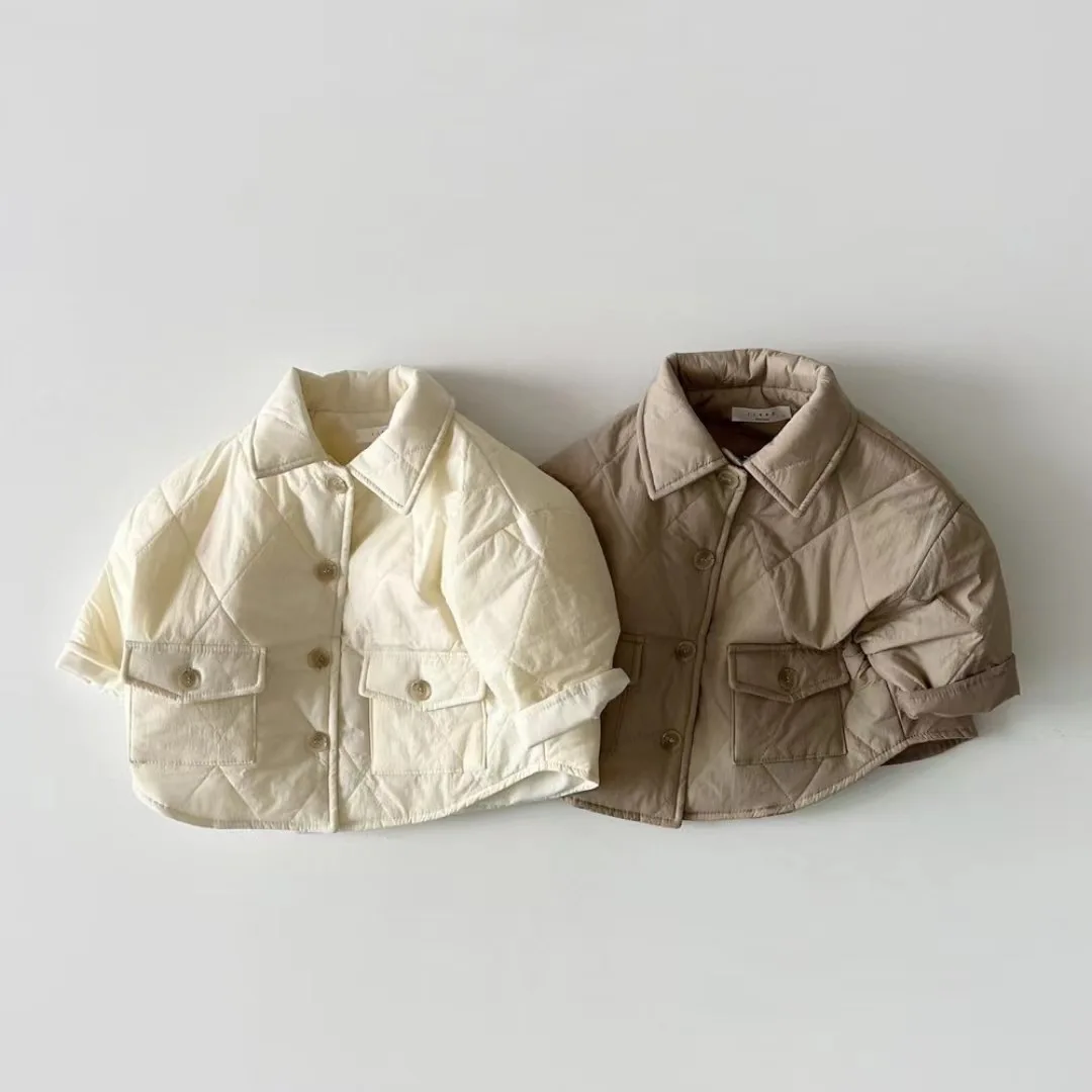 Winter New Baby Long Sleeve Warm Coat Infant Padded Jacket For Girls Kids Boys Solid Quilted Jacket Thick Toddler Clothes