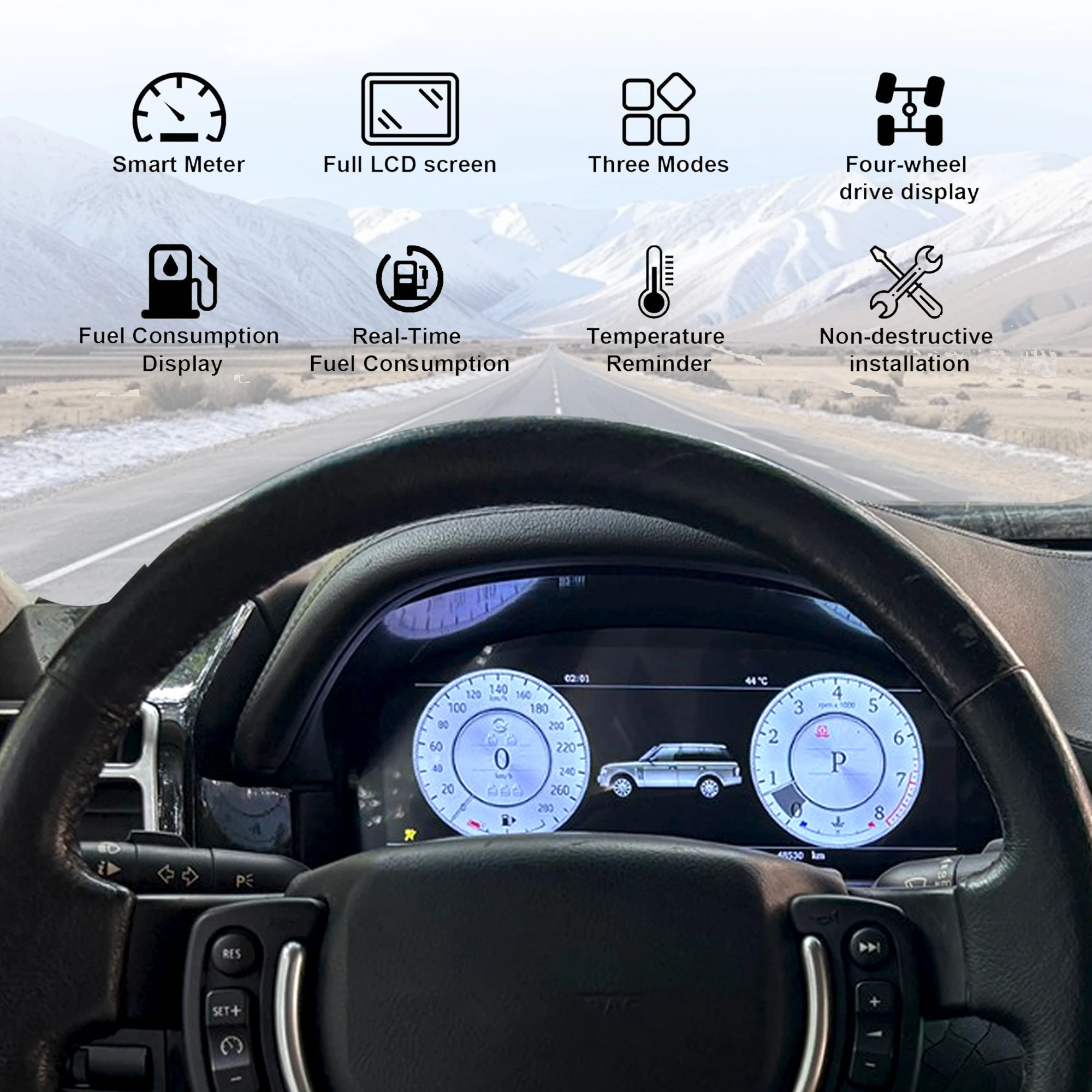 Digital Cluster Dashboard For Land Rover Range Rove V8 2002-2012 Speedometer Wi