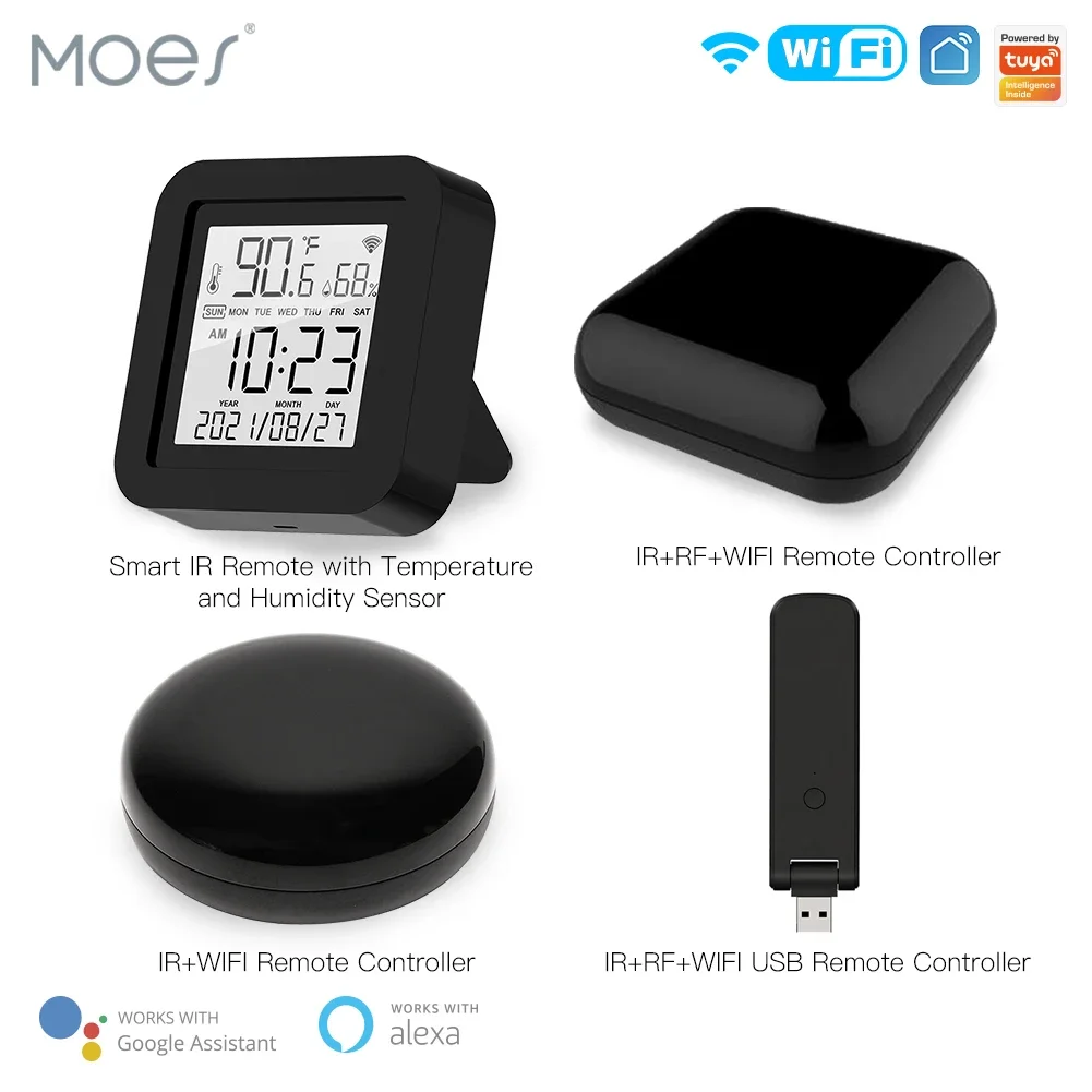Moes-controle Remoto Universal Wi-fi rf ir rf Eletrodomésticos Eletrodomésticos Tuya Smart Life Controle de Voz Via Alexa Google Home