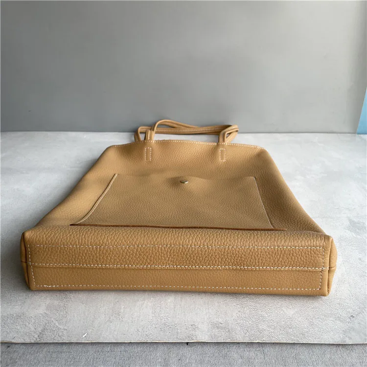 Women's Leather Tote Bag Large Capacity Genuine Cowhide Shoulder_voghion.com