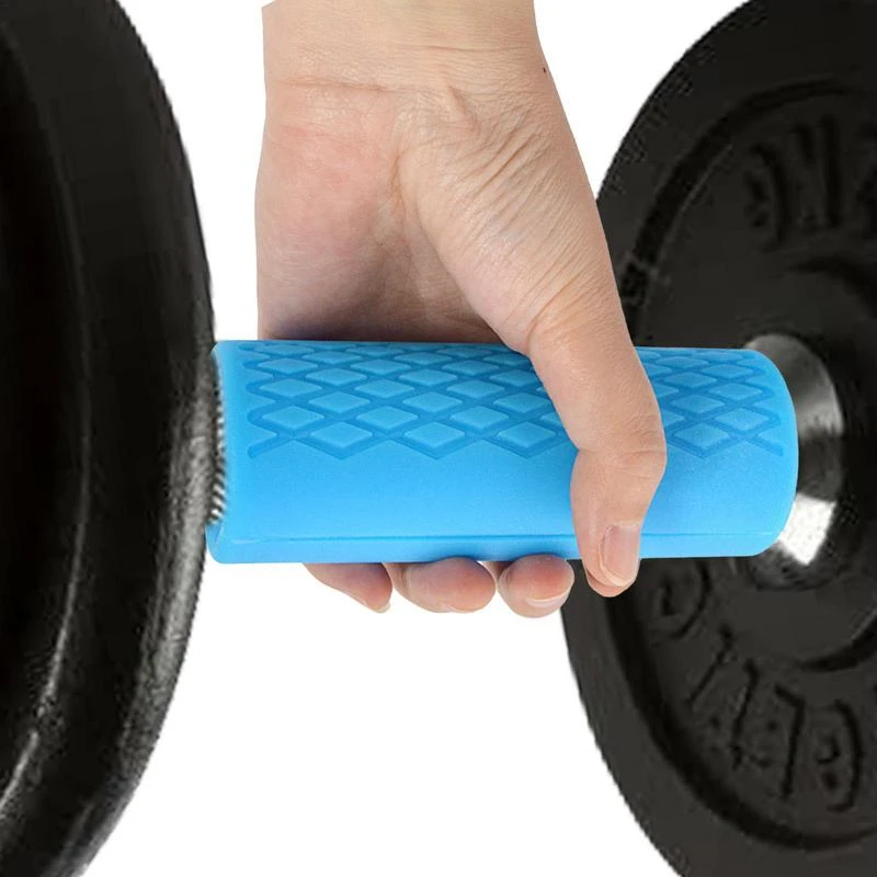 Dumbbell Barbell Grips Bar Handles Silicone Anti Slip Protect Pad For Pull Up Weightlifting
