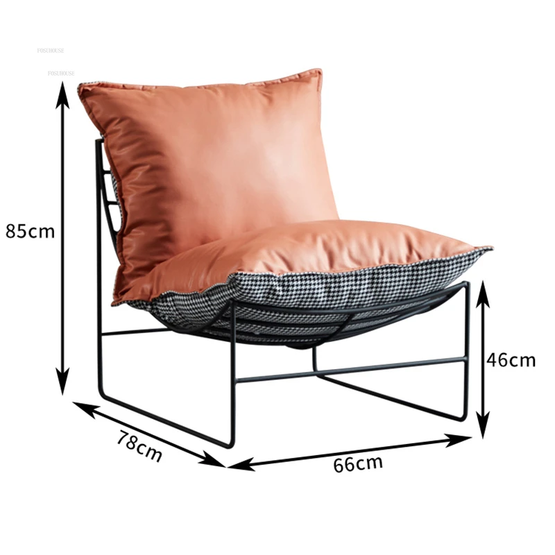 Nordic Wrought Iron Single Living Room Chairs Designer Balcony Back Sofa Chair Creative Bedroom Lazy Sofa Chairs Home Furniture 5 Nordic Wrought Iron Single Living Room Chairs Designer Balcony Back Sofa Chair Creative Bedroom Lazy Sofa Chairs Home Furniture 5