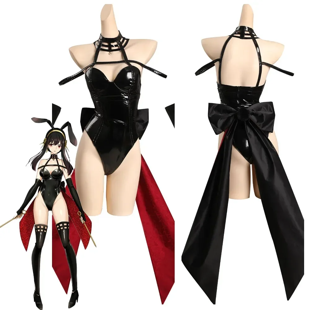 

SPY Cos FAMILY Yor Forger Cosplay Costume Bunny Girl Jumpsuit Outfits Halloween Carnival Suit