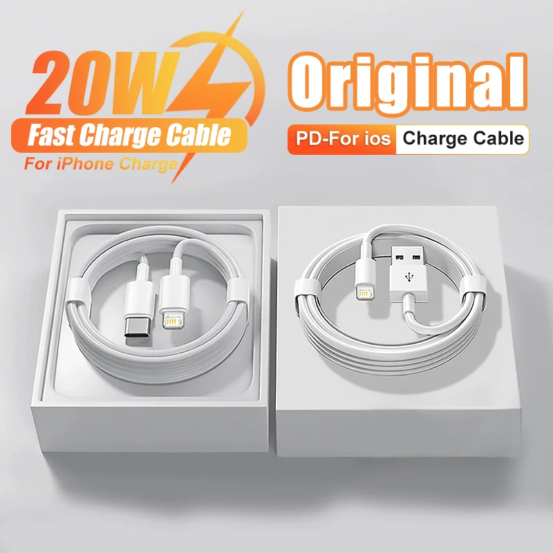 Pd 20w for apple original fast charging usb c cable for iphone 14 pro