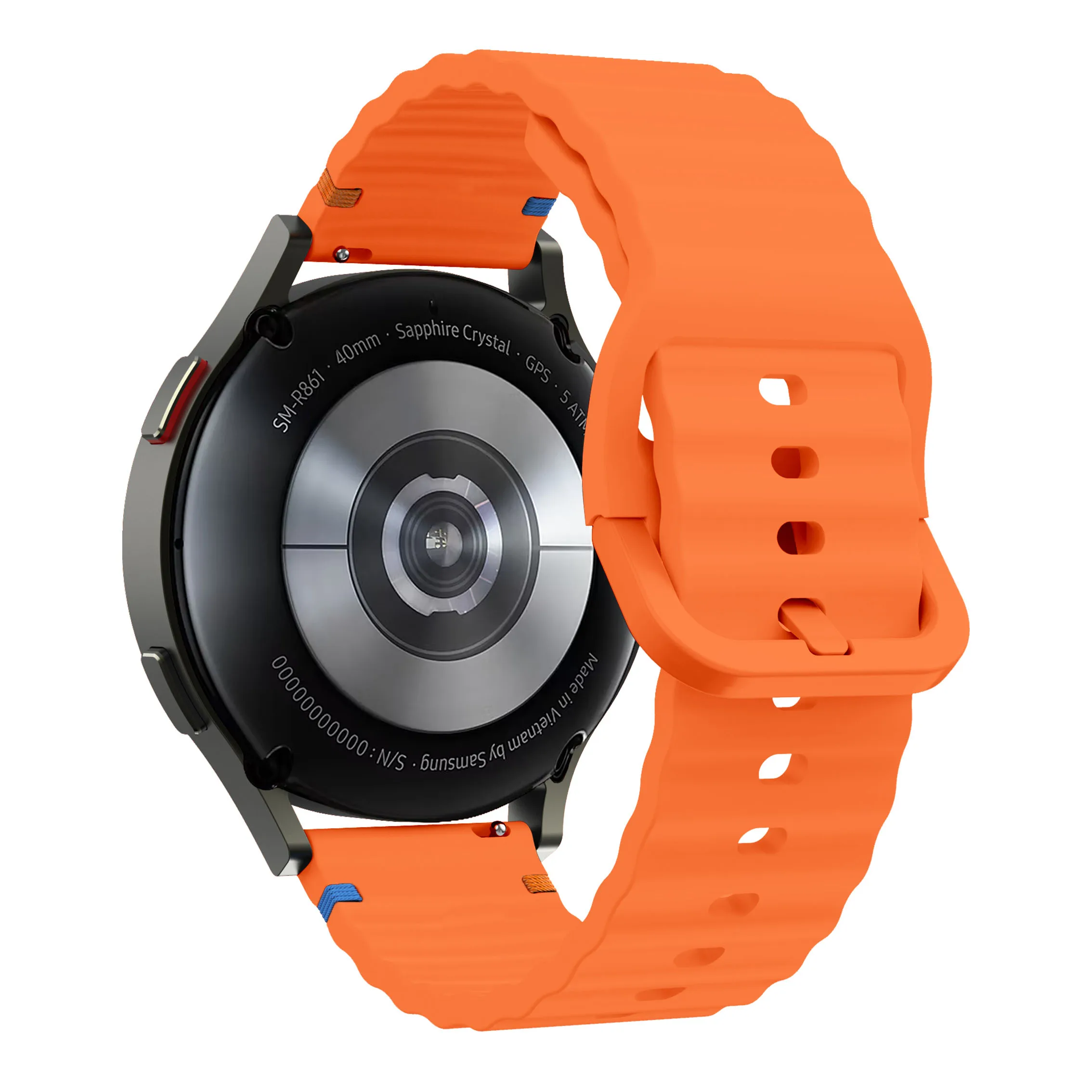 Versatile Wave Silicone Sports Wristband - 18/20/22mm Strap