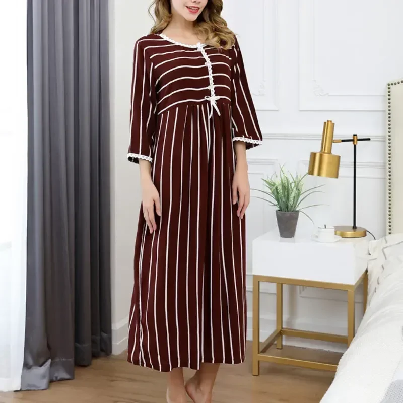 

Sleeping Short Nightgowns Gown Dressing Lingerie Size Nightdress Home Plus for Sleepshirt Sleeve Cotton Womens Pajamas Nightwear