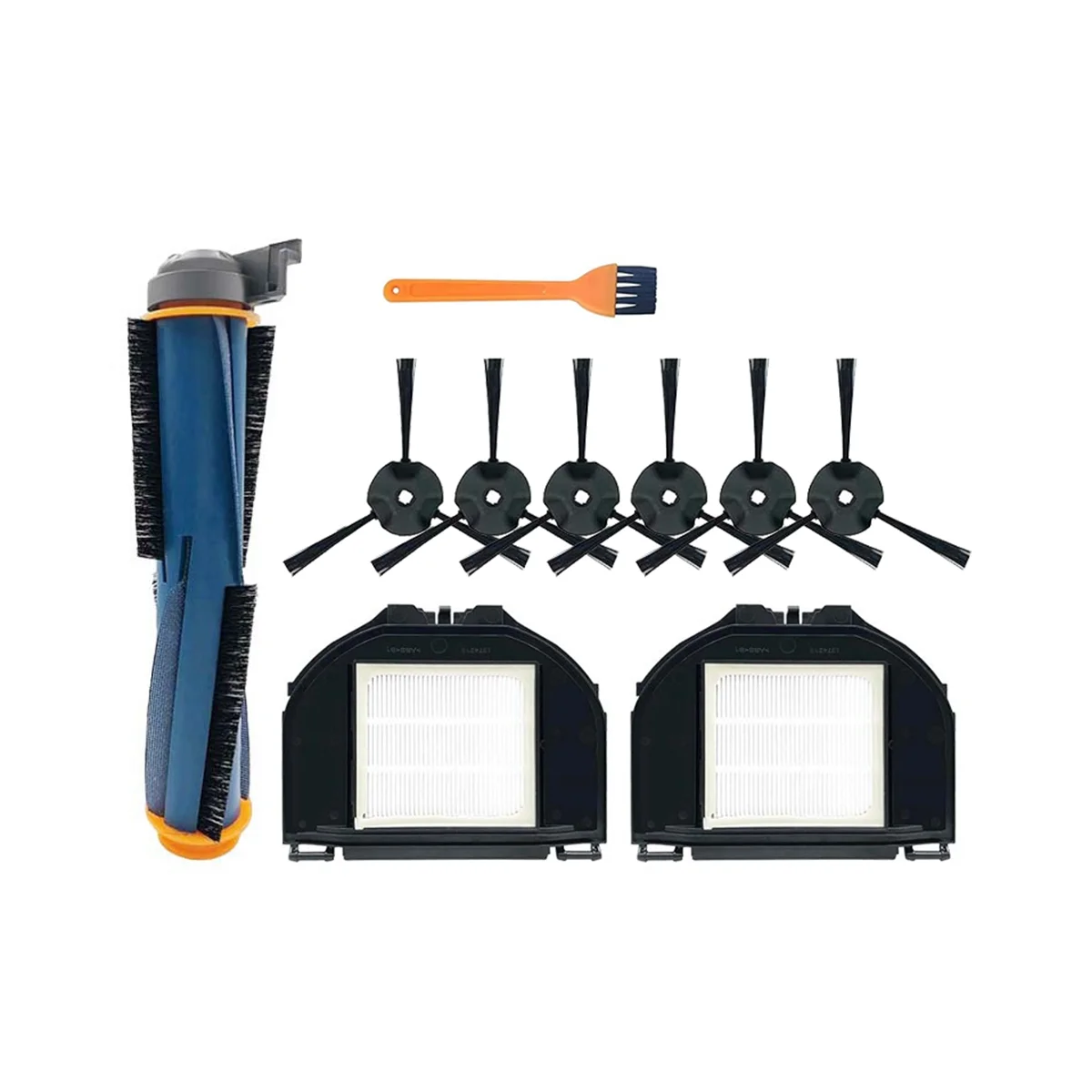 

Набор аксессуаров для пылесоса RV2310/RV2310AE, 1 основная щетка + 2 фильтра НЕРА + 6 боковых щеток + 1 инструмент для очистки