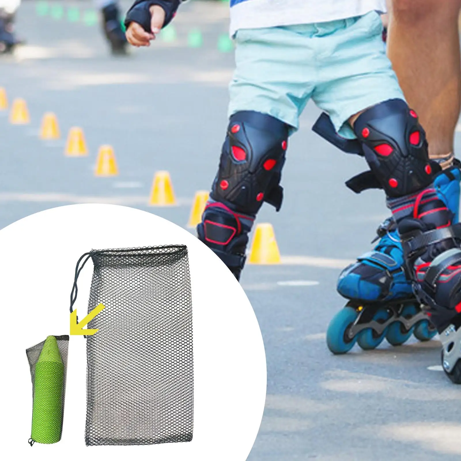 

Mesh Bag for Skating Cones Mesh Pouch for Slalom Cones Sports Cones Football