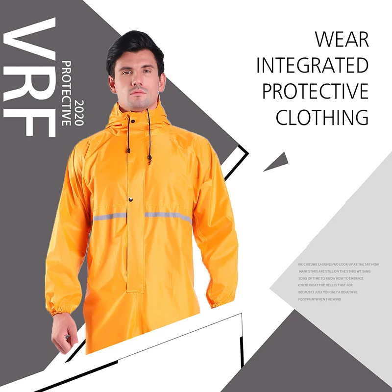 Conjoined Raincoat Motorcycle overalls Hooded Men Women Fission Rain Suit Hooded Paint Spray Unisex Workwear Safety Suits motorcycle raincoat raincoat suit bike raincoat