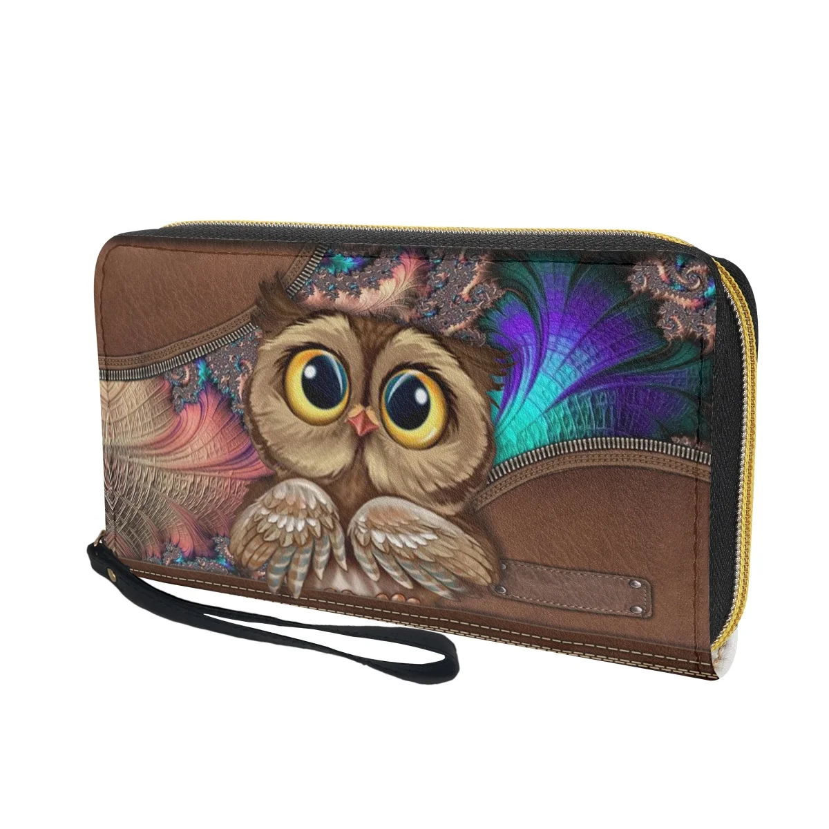 UTO Women's PU Leather Long Wallet Clutch - 5.5" Phone Case, 12 Card Slots, Light Purple - View #4