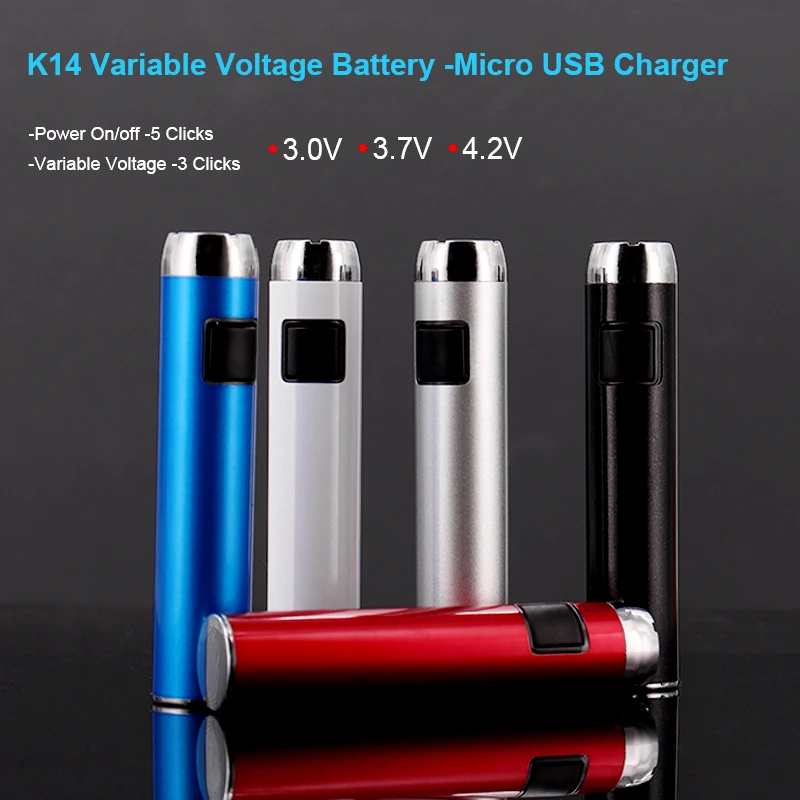 

Beleaf K14 500mAh Preheat Vape Battery With USB Charger Vaporizer Pen Variable Voltage Batteries For' 510 Thread Cartridges Cart