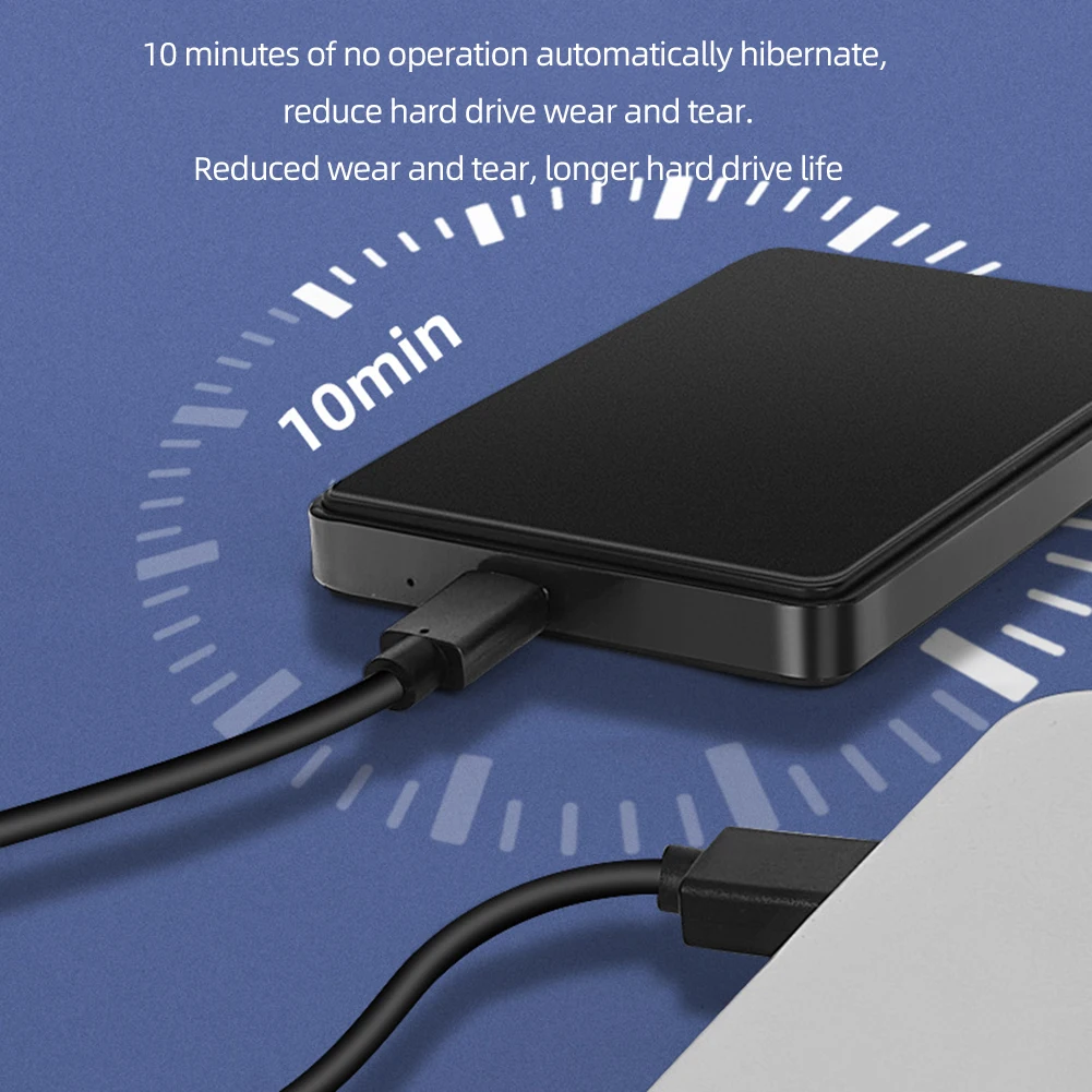 Type-C USB3.1 SATA 하드 드라이브 인클로저 전송 속도 6Gbps Windows/Os/Linux 시스템용 휴대용 하드디스크 플러그 앤 플레이
