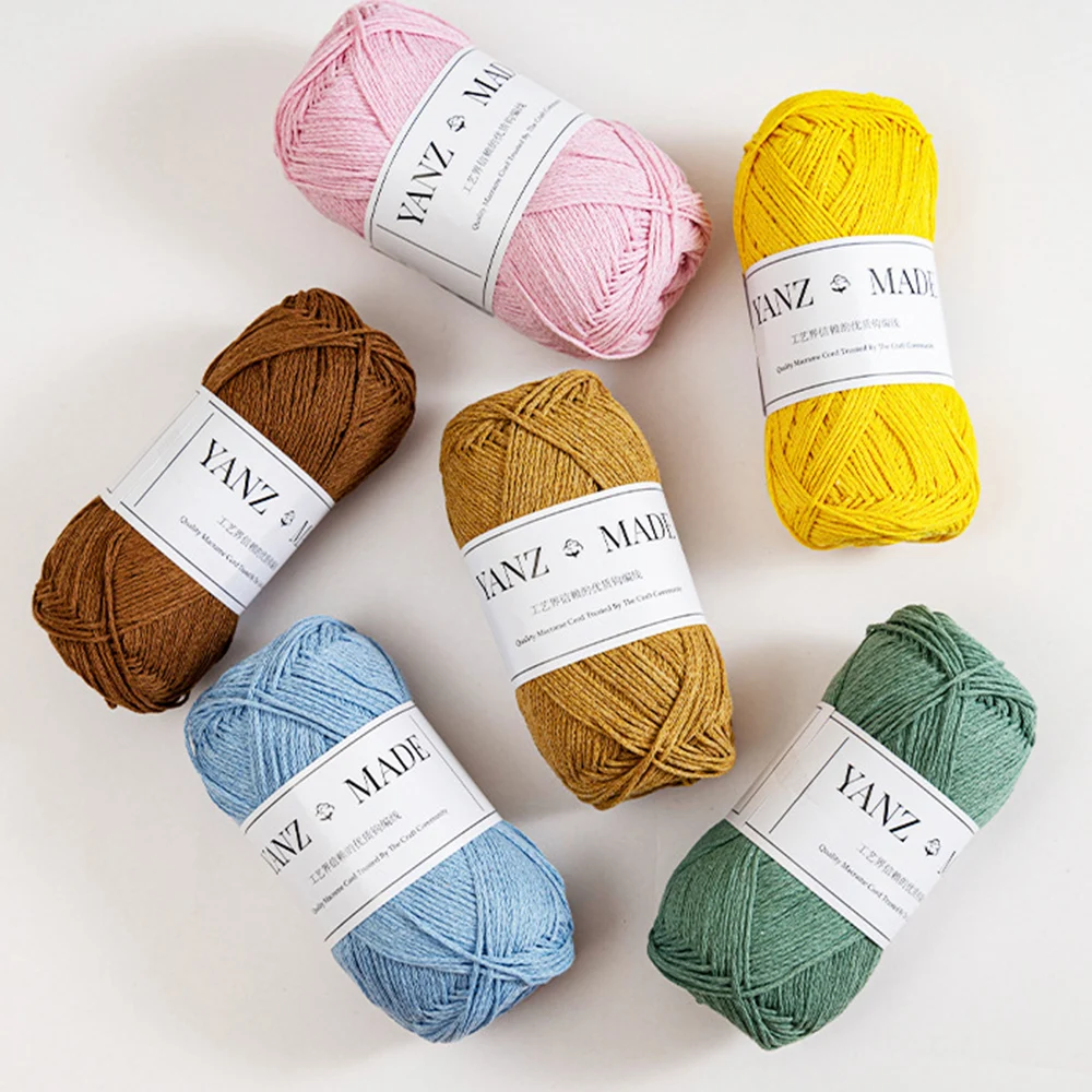 100g 200Meters Hollow Cotton Yarn Cotton Linen Thread 1mm Hand Woven DIY Hook Woven Bag Hat Storage Material Yarn Knitting 2