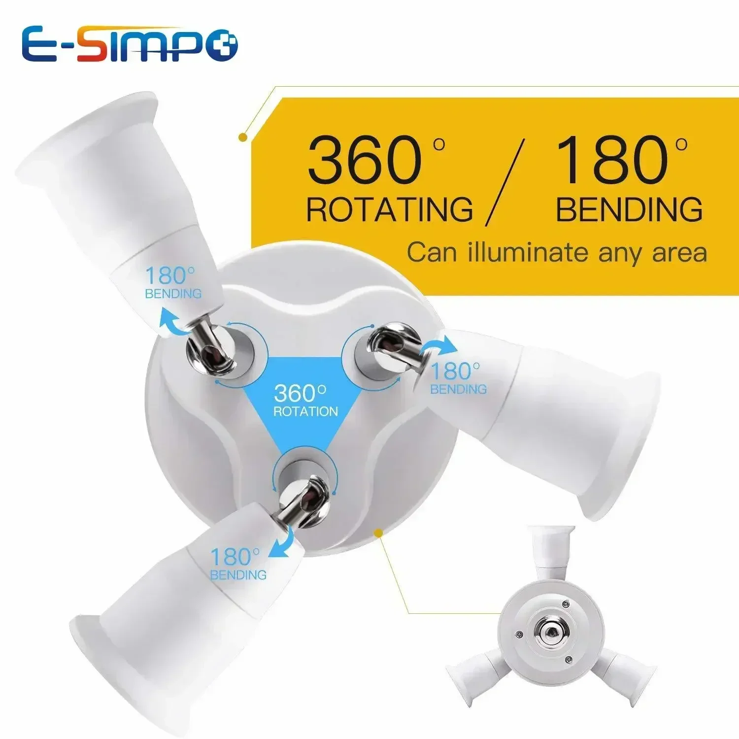 Lamp Bulb Holder Lamp Holder Lamp Base Lamp Socket Extender Socket Converter LED Lamp Base Lamp Socket Adapter 1pc Gu10 E12 E14 E26 E27 G24 GX24Q B22 Fireproof LED CFL Lamp Holder Converter Light Socket Bulb Base Spliter Extension Adapter