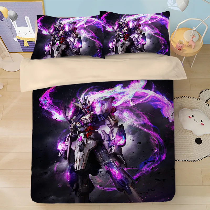 Bedding Sets GUNDAMS US/Europe/UK Size Quilt Cartoon Piece Bed Cover Duvet Cover Pillow Case 2-3 Pieces Sets 