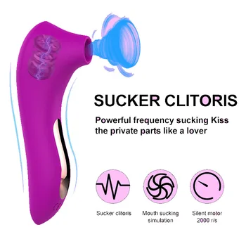 Women Sucking Vibrator Sex Toy 7modes Vibrating Sucker Oral Clitoris Stimulator Sexy Suction Vibrator Female Adults Product 2