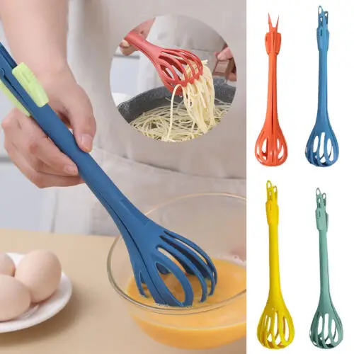 

New Multifunctional Egg Beater Egg Milk Whisk Pasta Tongs Food Clips Mixer Manual Stirrer Cream Bake Tool Kitchen Accessories