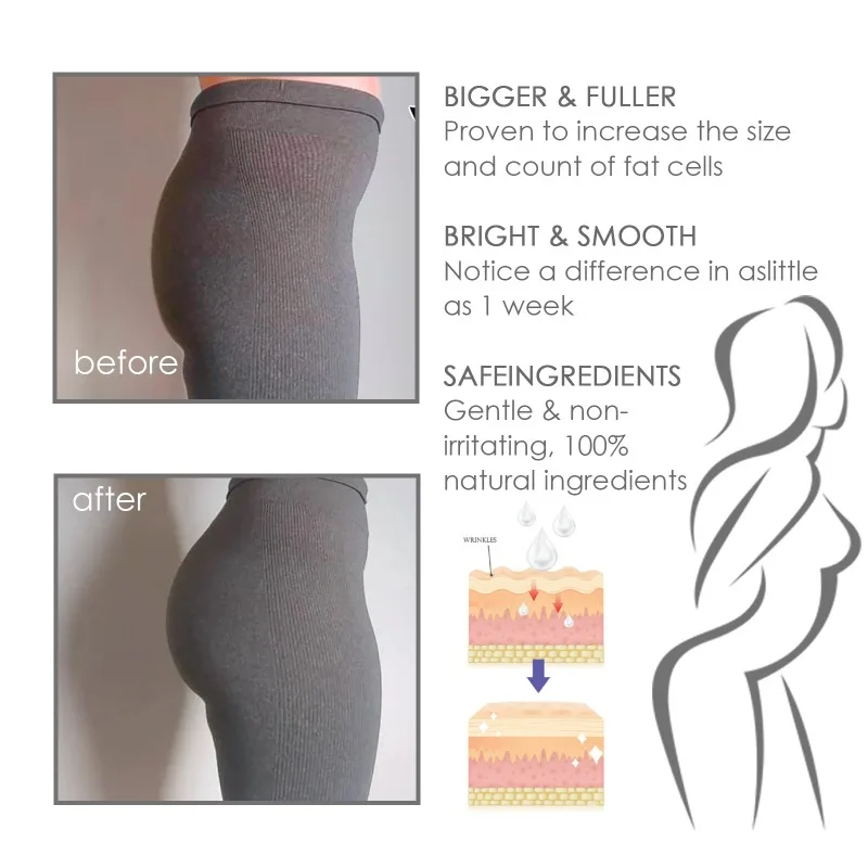 Hip Lifting Cream Whitening Body Buttocks Lifting Massage Moisturizing Enlargement Cream Buttocks Plump Growth Sexy Body Care