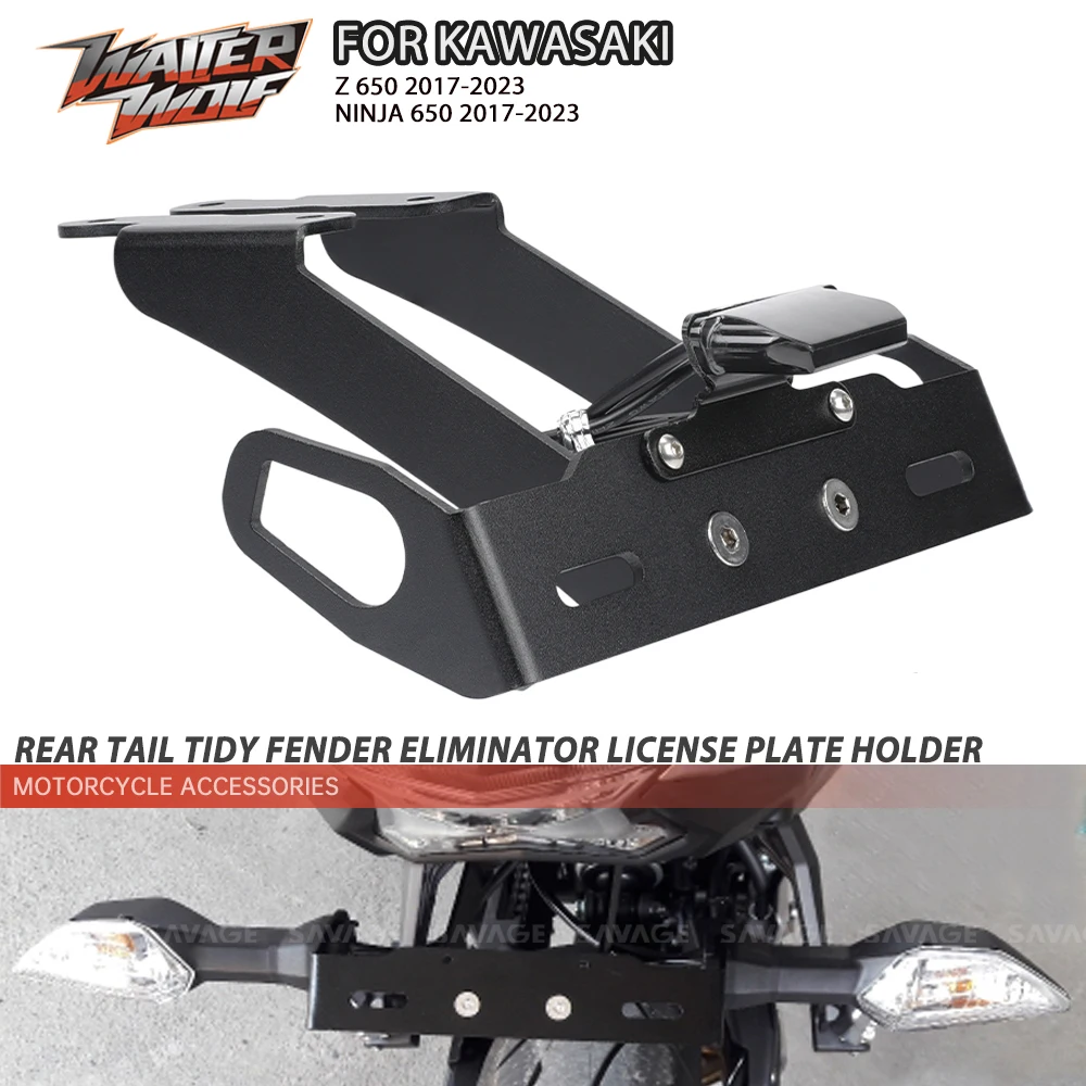 Ninja650 Per Kawasaki Ninja Z 650 Z650 Staffa Targa Moto Coda Posteriore Tidy Fender Eliminator Porta Targa