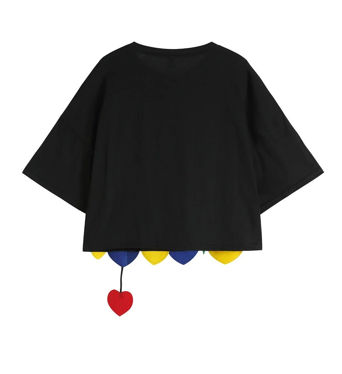 Woman T-shirts 2022 New Summer Cotton Chiffon Tops Casual Short Solid O-Neck Heart Girls T-shirt Y2k Top