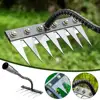 Metal Weeding Hoe Rake Stainless Steel Garden Weeders Soil Puller Weeding Tools Loose Hand Grass Removal Gardening Rooting D1f1 2