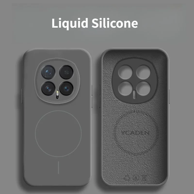 Fashion Original Liquid Silicone Magnetic Shockproof Phone Case with Raised Camera Protection