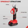 ONEVAN 30mm Brushless Electric Pruning Shear 4 Gears Cordless Rechargeable Tree Branches Pruning Tool For Makita 18V Battery 4