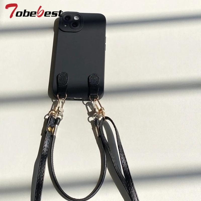 Versatile Crossbody Lanyard Handheld Wrist Strap Silicone Case
