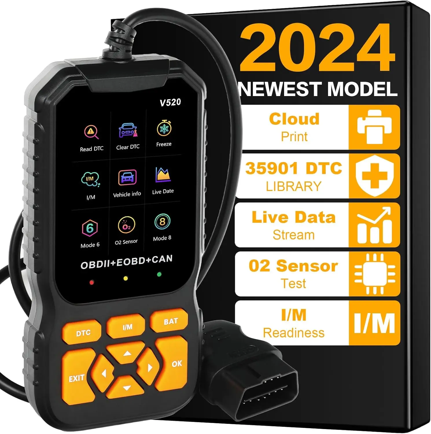 V520 Obd2 Сканер Универсальный Диагностический Инструмент Детектор Неисправностей
