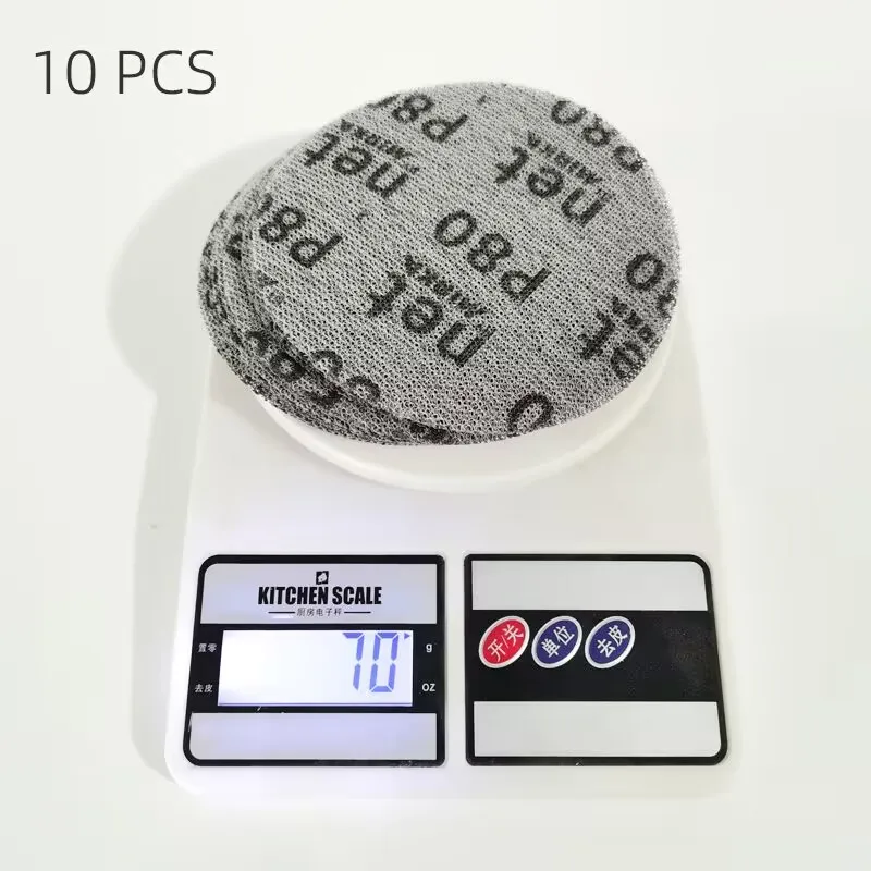 Finnish Mocha 5-inch mesh dry sanding paper 125mm vacuum round flocking self-adhesive car sanding polished sand 5