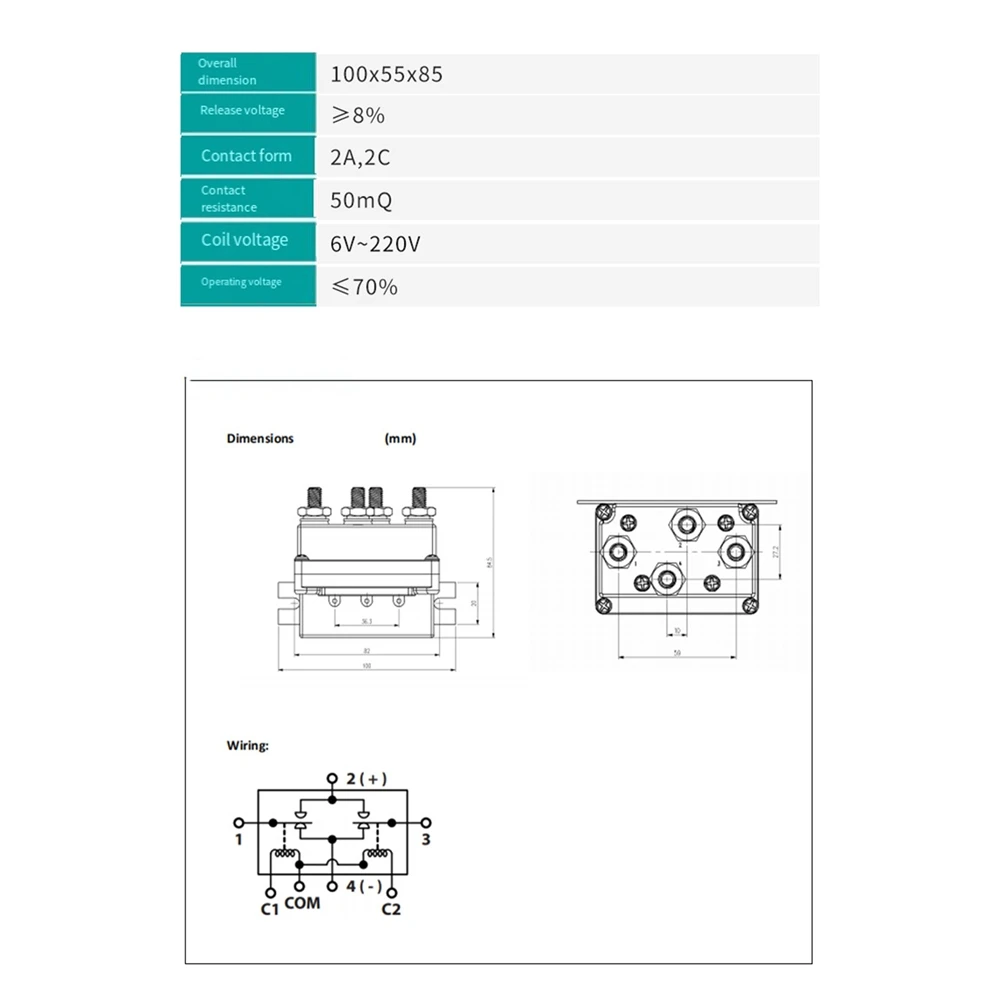 12V 500A 윈치 원격 접촉기 5000-7000 Lbs 자동차 ATV, UTV, SUV Universal 용 윈치 제어 솔레노이드 릴레이 LR4450