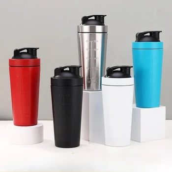 Premium 24oz Protein Shaker Bottle with Stainless Steel Mixing Ball 1
