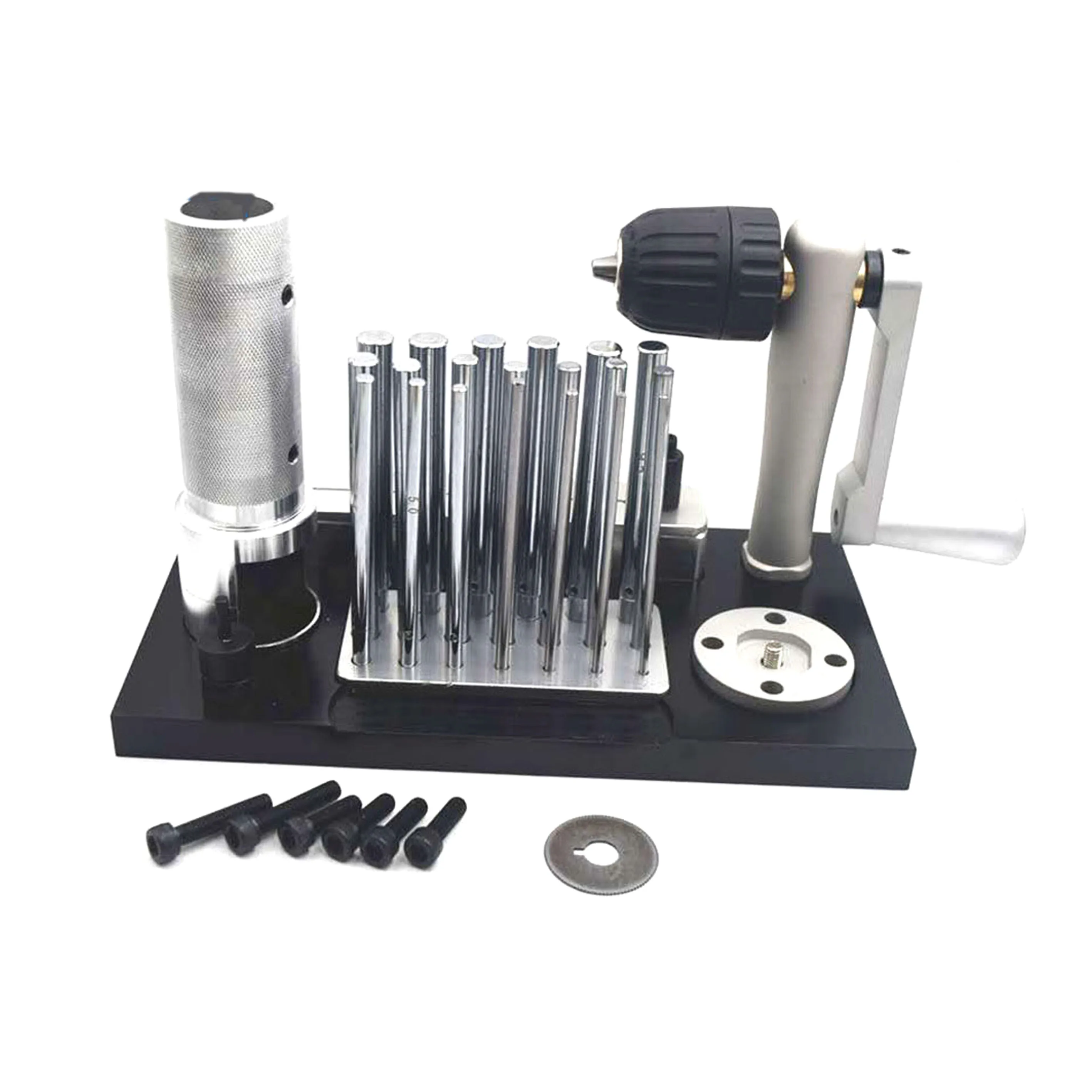 Enhanced and Competitive: Stainless Steel Manual Jump Ring Maker with 20 Mandrels - Professional Jewelry Tool for Craftsmen